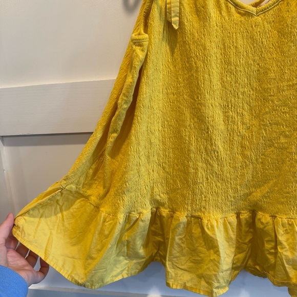 Yellow Ruffle Strap Top Size 1X - Picture 3 of 7